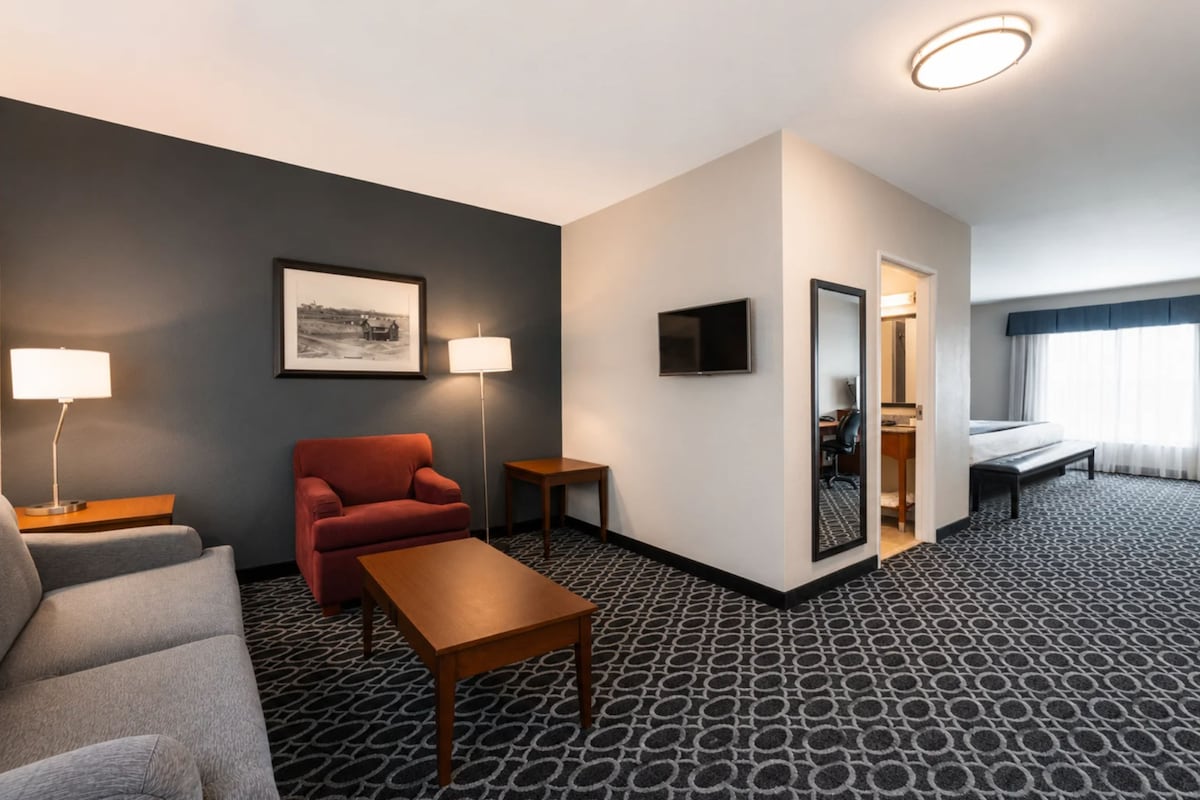 Suite, 1 King Bed | Hypo-allergenic bedding available, desk, laptop workspace