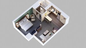 Suite, 1 soverom, kjøkken