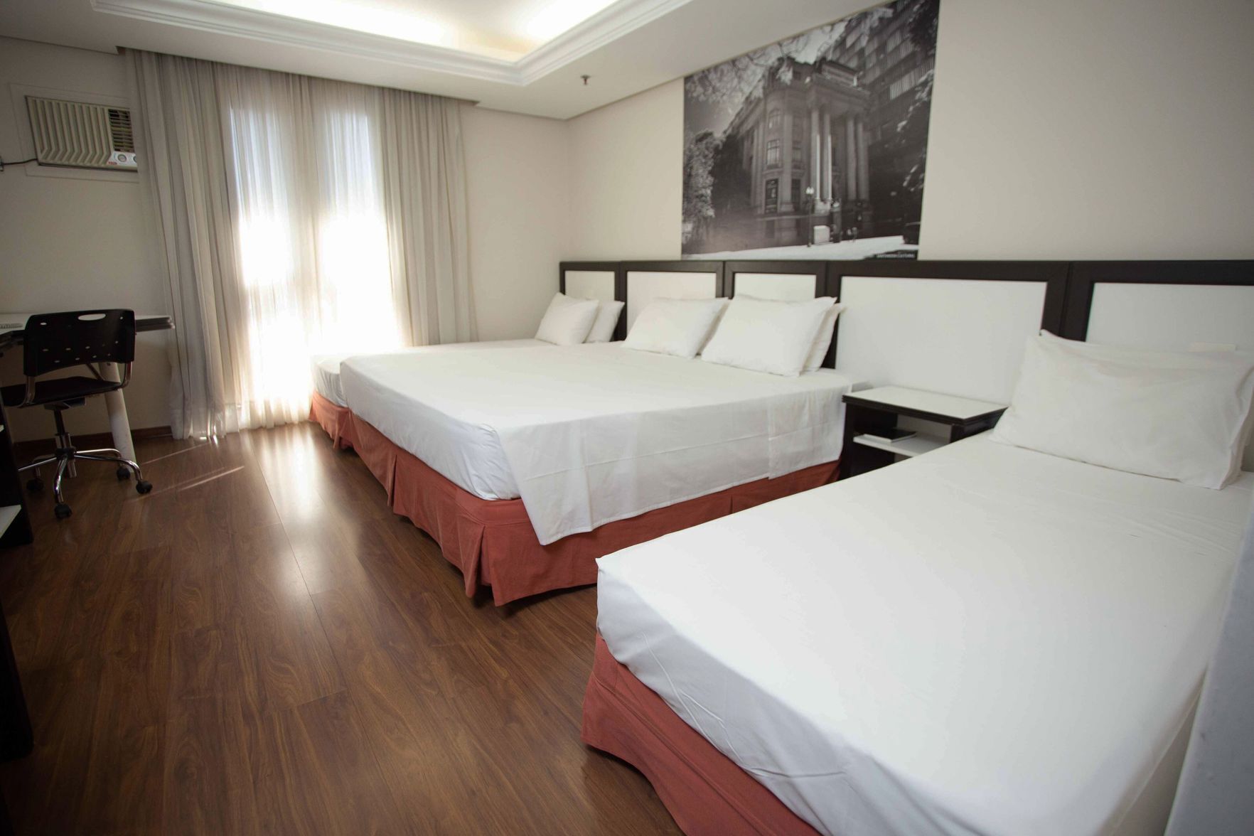 Desk, free WiFi, bed sheets