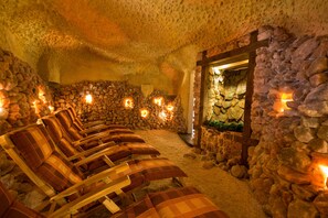 Espace de soins pour les couples, sauna, soins d'aromathérapie