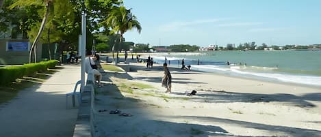 On the beach, beach volleyball