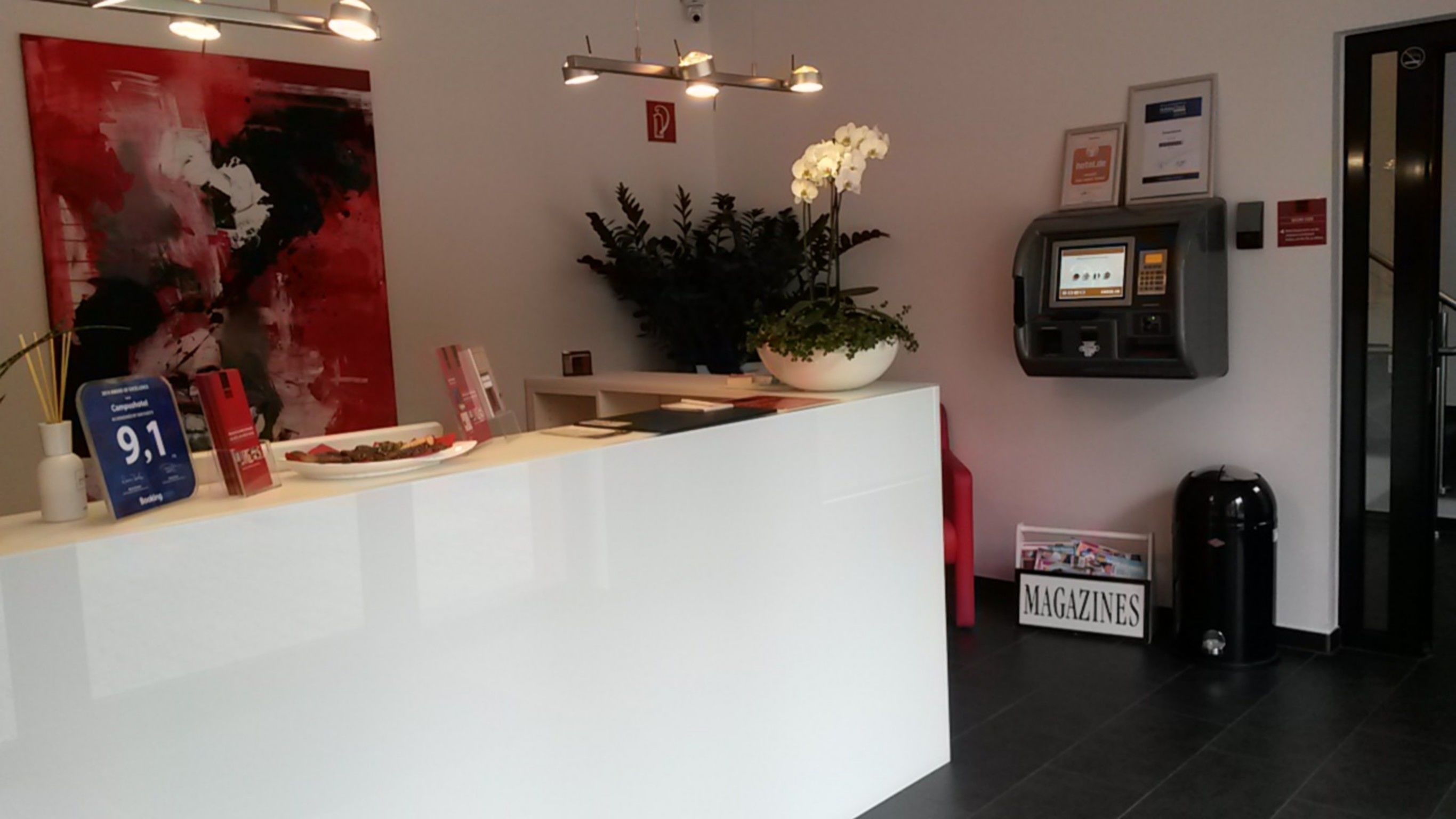 check-in/check-out kiosk