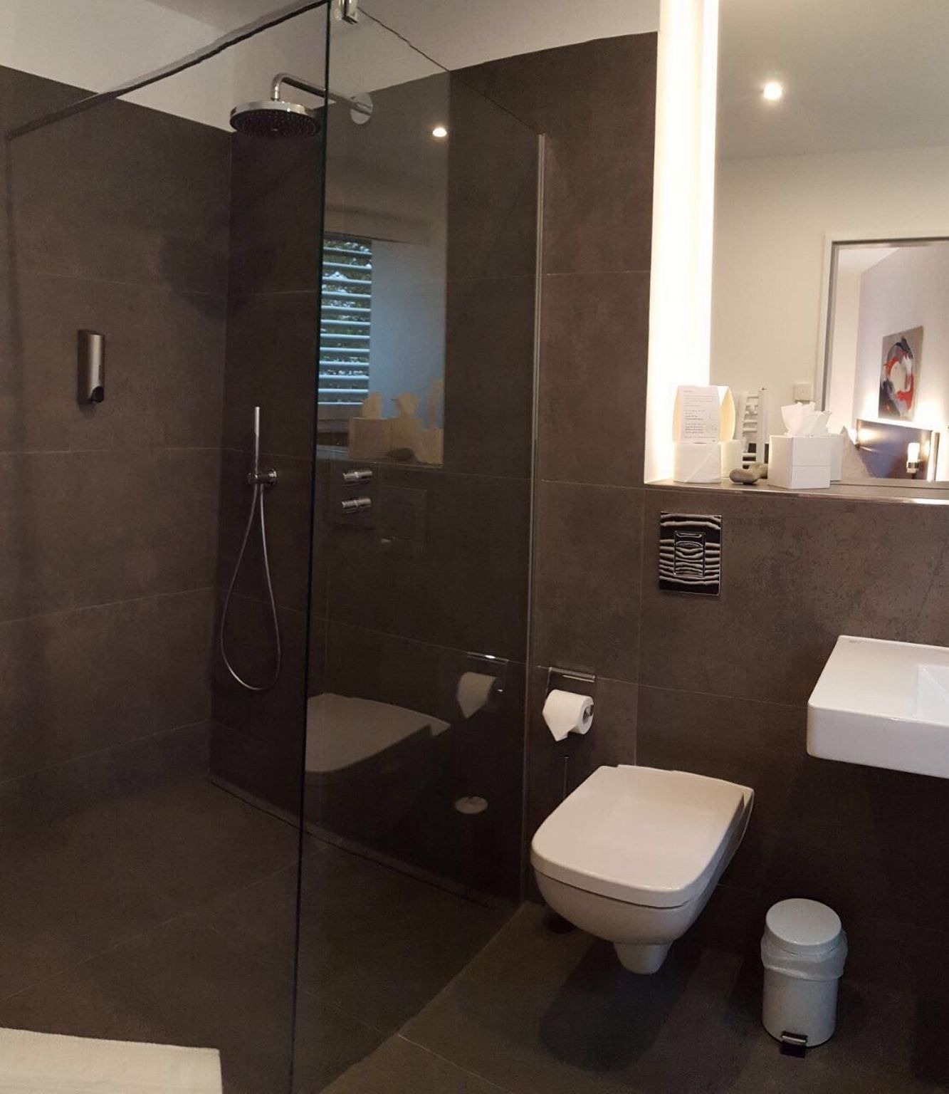 shower, rainfall showerhead, eco-friendly toiletries, hair dryer