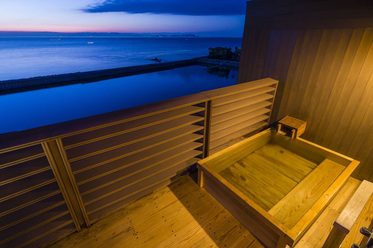 Japanese Style Room Private Onsen Bath (Riraku), Non Smoking | Down duvets, minibar, in-room safe, desk