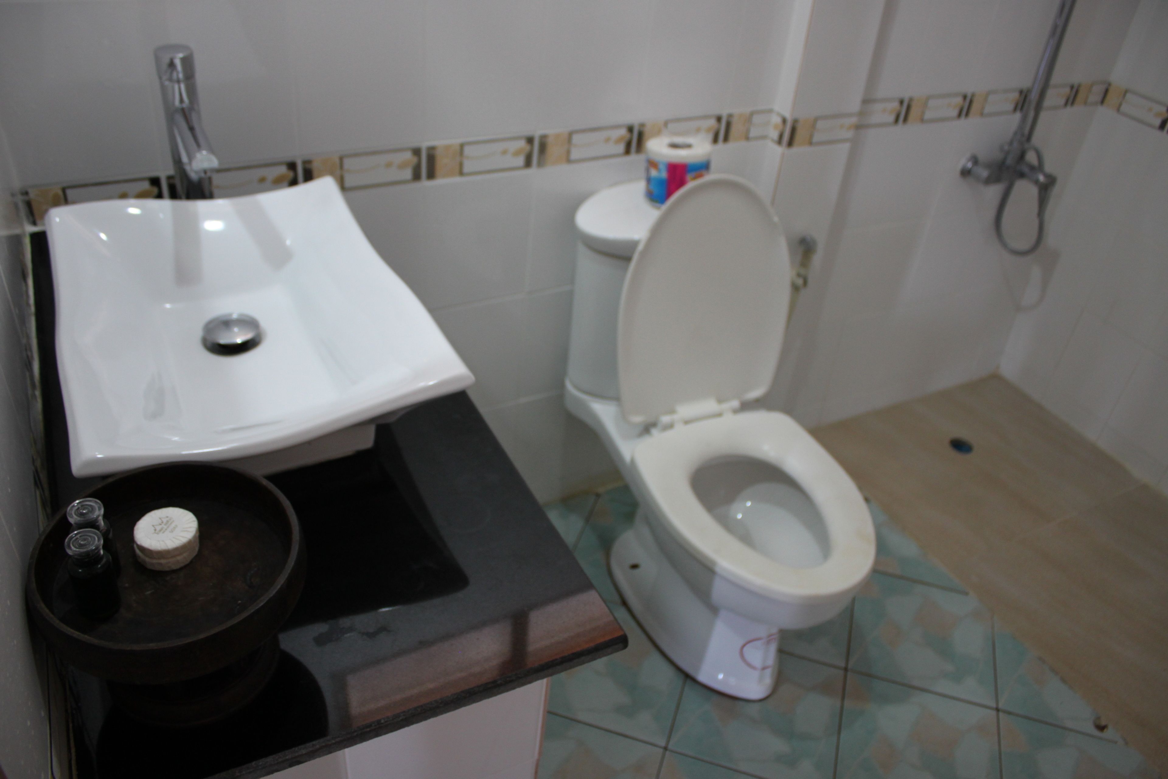 bungalow beachfront | bathroom | shower, free toiletries, hair dryer, bidet