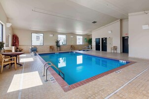 Indoor pool, sun loungers