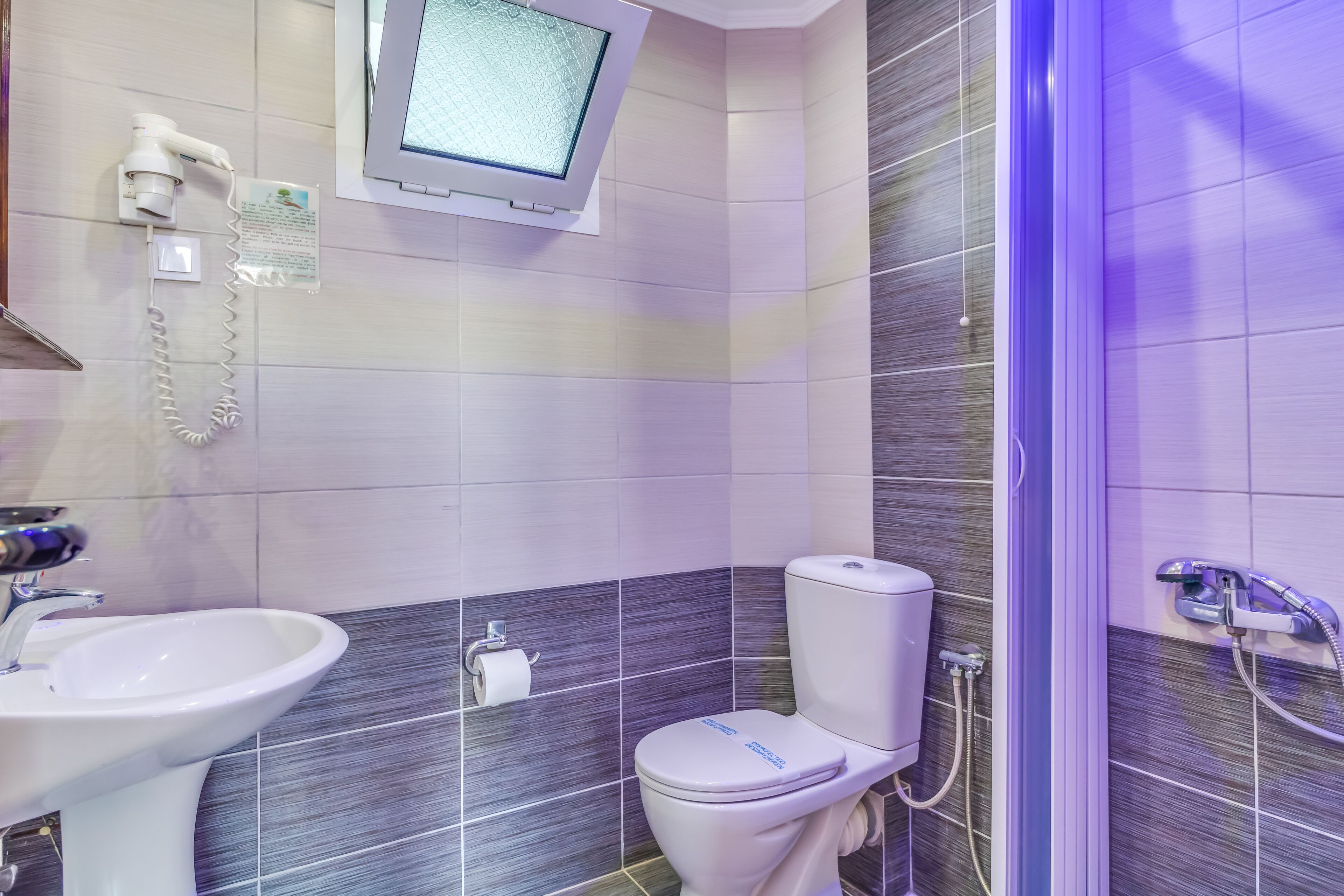 double room, sea view | bathroom | shower, free toiletries, hair dryer, towels