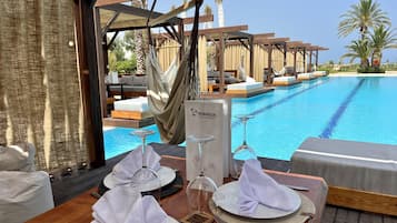 Indoor pool, 2 outdoor pools, open open 24 hours, pool umbrellas