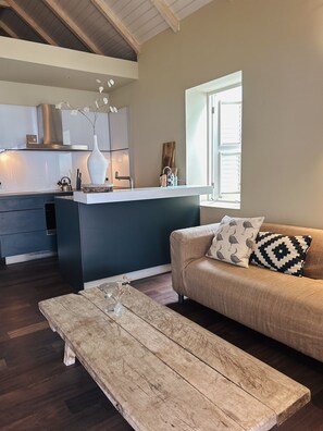 Apartment, 2 Bedrooms, Ocean View | Living area - BijBlauw Hotel (Willemstad)