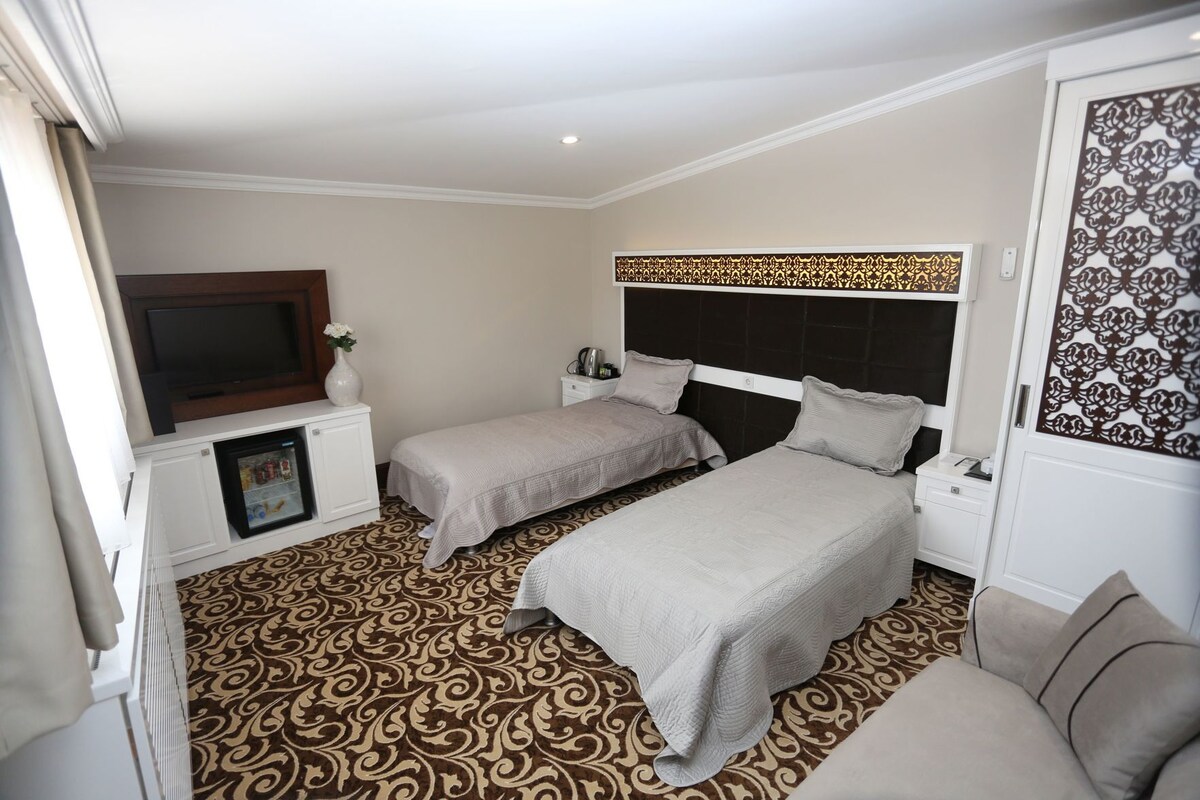Ropa de cama de alta calidad y minibar