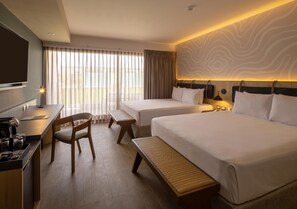 Deluxe Room, 2 Queen Beds (Garden Access) | In-room safe, desk, free WiFi, bed sheets