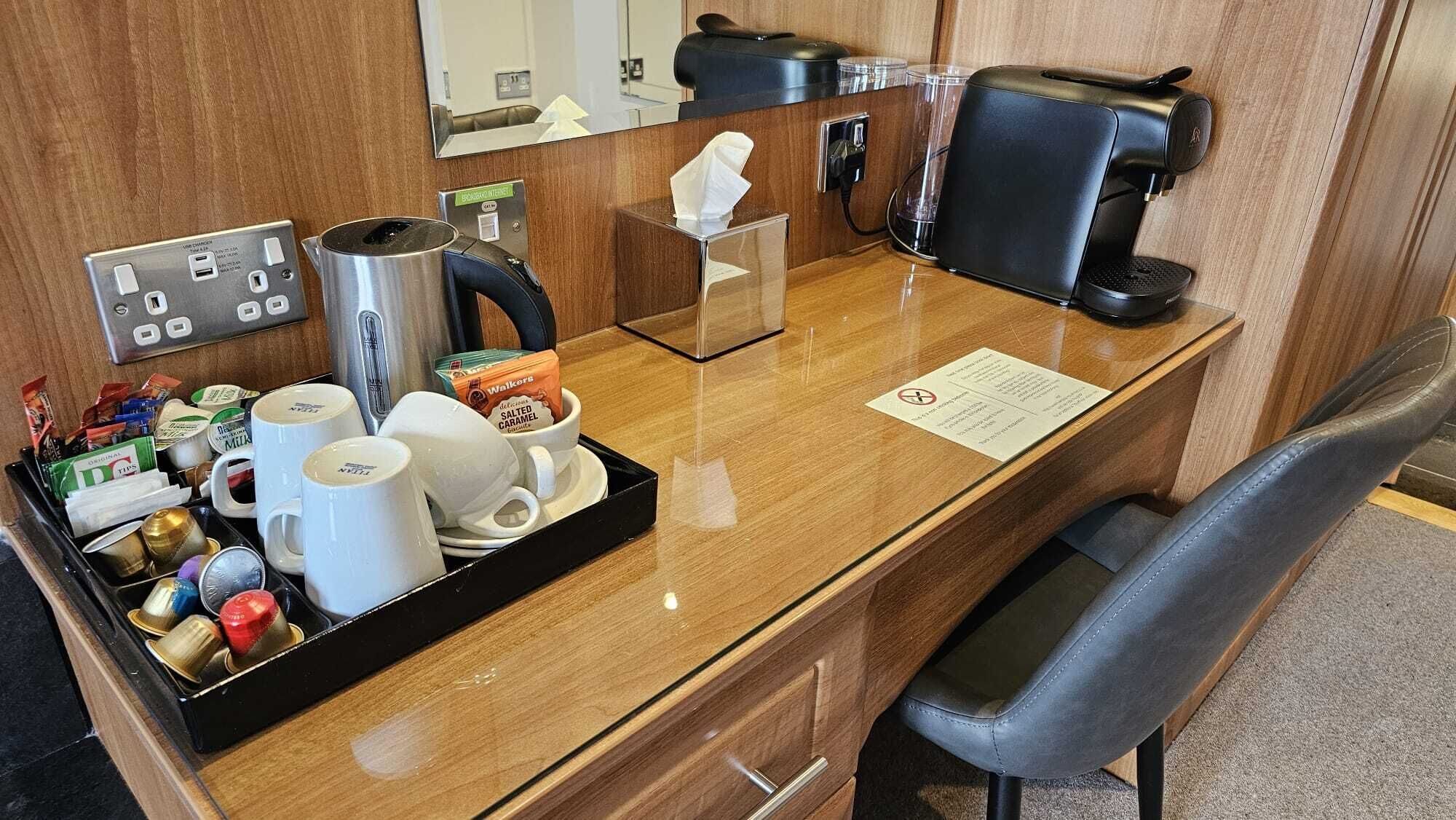 standard double or twin room, 1 king bed (hougoumont) disabled access | 1 bedroom, in-room safe, desk, iron/ironing board