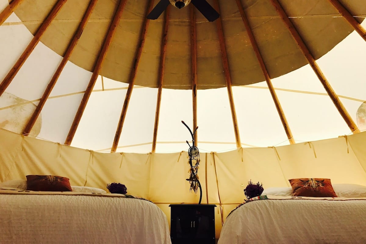 Tent, 2 Double Beds, Mountain View | 1 bedroom, premium bedding, free WiFi, bed sheets