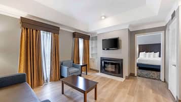 Suite, 2 Queen Beds, Non Smoking, Refrigerator & Microwave | Pillowtop beds, desk, laptop workspace, iron/ironing board