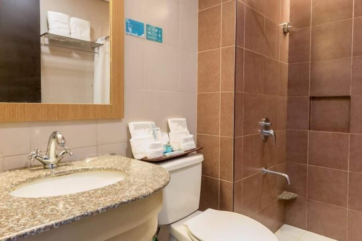 Free toiletries, hair dryer, slippers, bidet