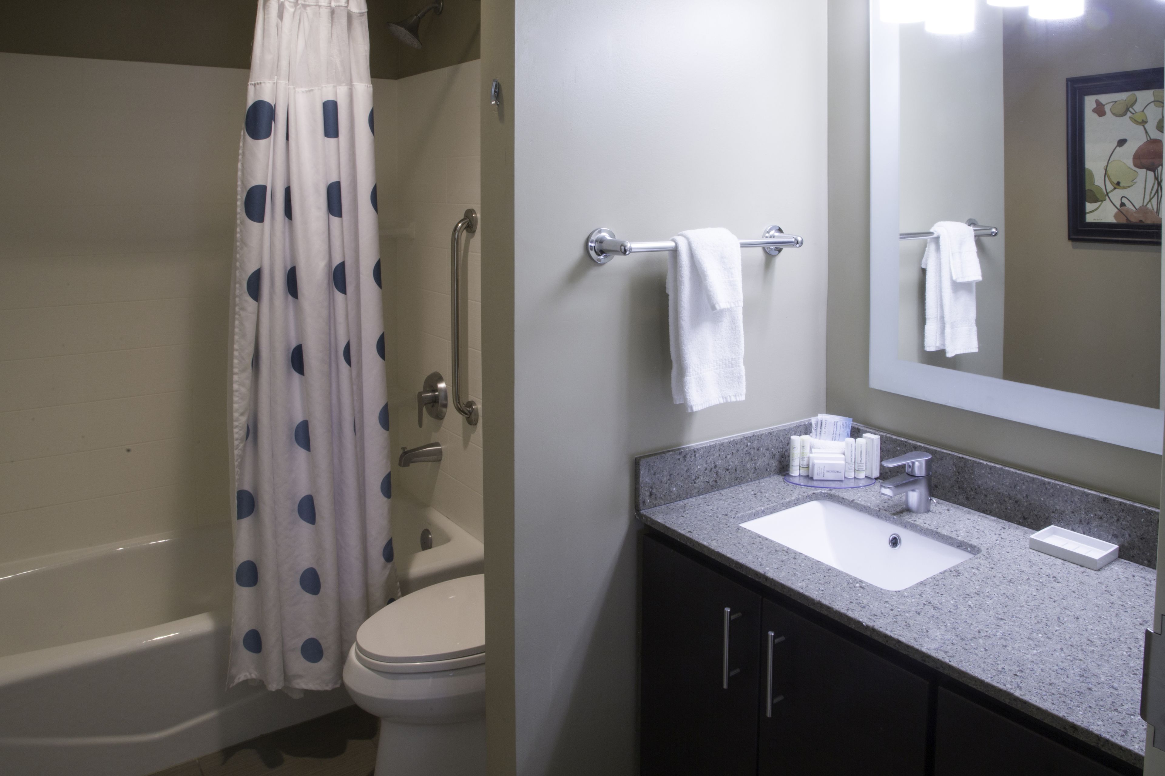 Une salle de bain avec une baignoire, des toilettes et un lavabo.