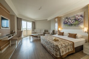 Family Room | Premium bedding, free minibar, in-room safe, desk - Crystal Sunset Pearl Collection (Manavgat)