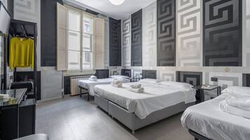 Classic Quadruple Room | Down comforters, desk, WiFi, bed sheets