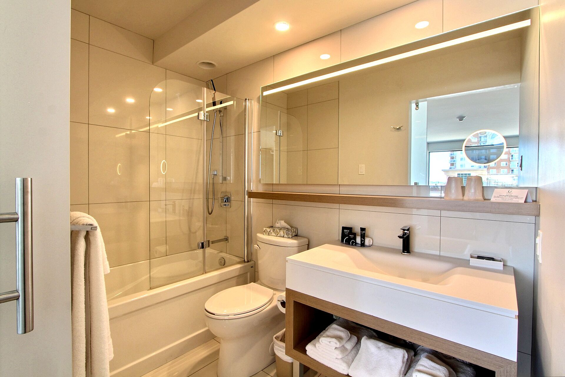 comfort room, 2 queen beds | bathroom | free toiletries, hair dryer, towels, soap