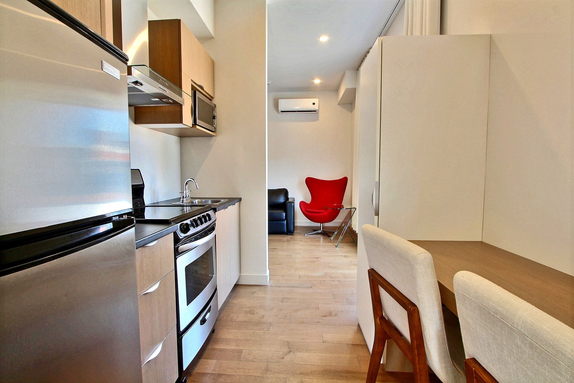 studio, 1 queen bed with sofa bed, kitchenette | private kitchen | fridge, espresso maker