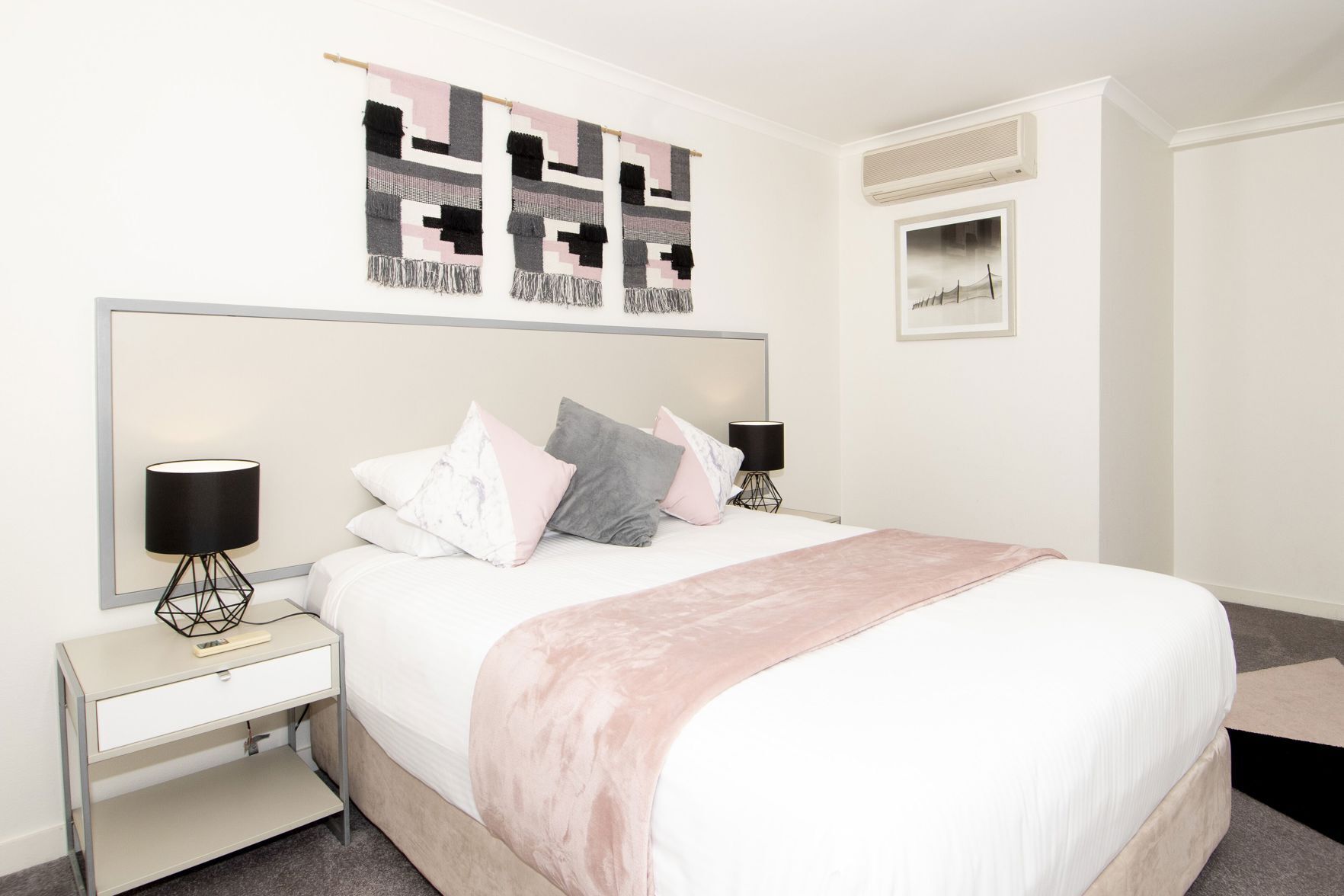 Premium bedding, pillowtop beds, blackout drapes, iron/ironing board