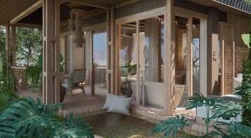 Junior-suite - 1 kingsize-seng - balkon - havudsigt | Balkon