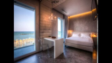 Frette Italian sheets, down comforters, Select Comfort beds