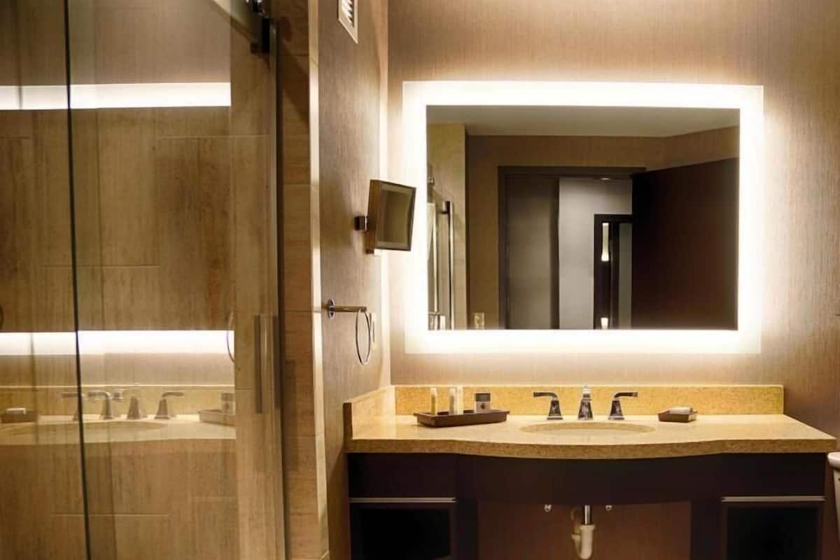 Salle de bain | Douche, articles de toilette (gratuits), séchoir à cheveux