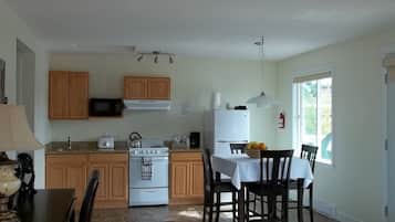 Suite, 1 Bedroom | Private kitchen | Fridge, microwave, coffee/tea maker