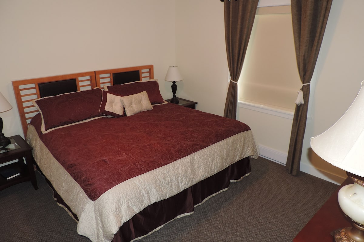 premium bedding, blackout curtains, free wifi, bed sheets