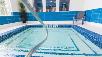 Indoor pool, open 5:30 AM to 10:00 PM, sun loungers