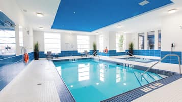 Indoor pool, open 5:30 AM to 10:00 PM, pool loungers