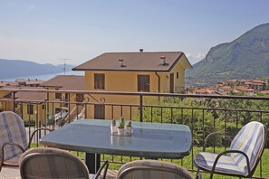 Classic Apartment, 2 Bedrooms, Partial Lake View | Balcony view - Residence Primera Rompala (Tignale)