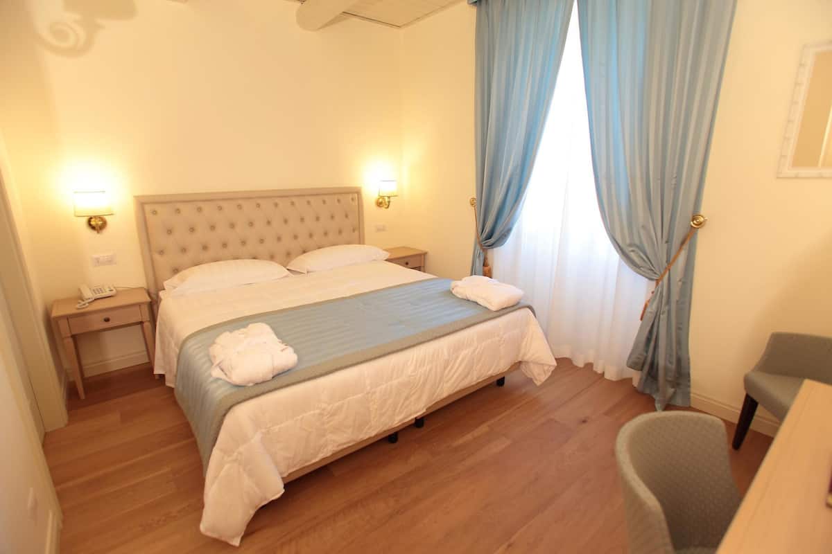 1 slaapkamer, luxe beddengoed, donzen dekbedden, een minibar