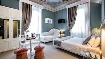 Quadruple Room | Hypo-allergenic bedding, down duvets, minibar, in-room safe