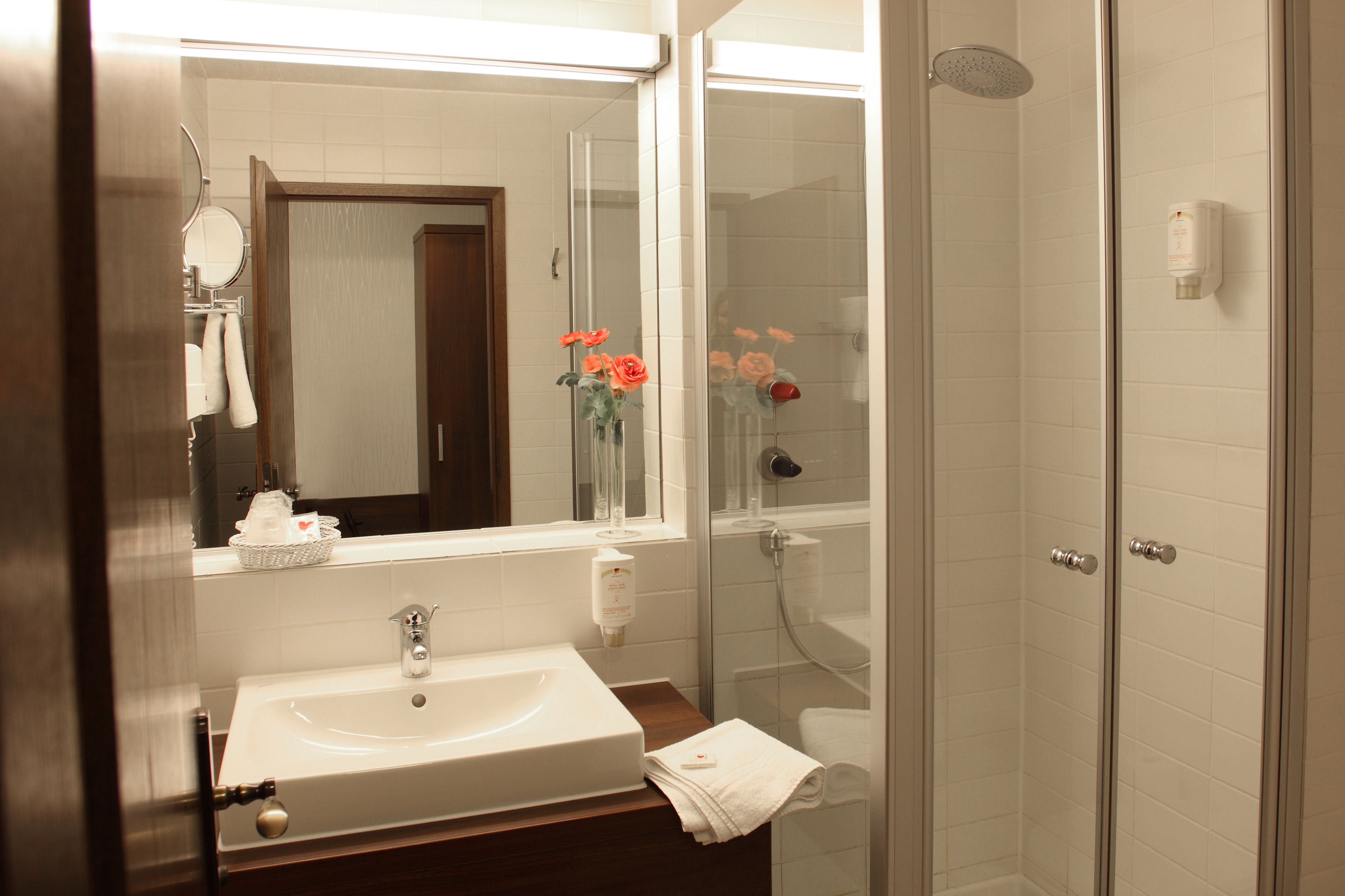 free toiletries, hair dryer, bathrobes, slippers