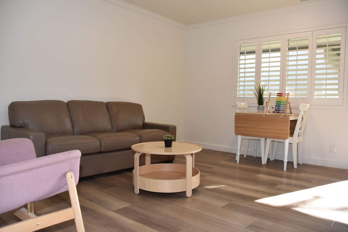 Franciscan Suite | Living area | Flat-screen TV, DVD player, iPod dock