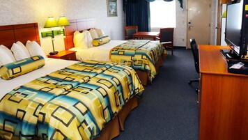 Pillowtop beds, desk, iron/ironing board, free WiFi