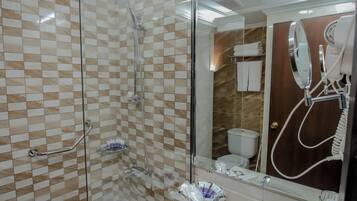 Shower, hair dryer