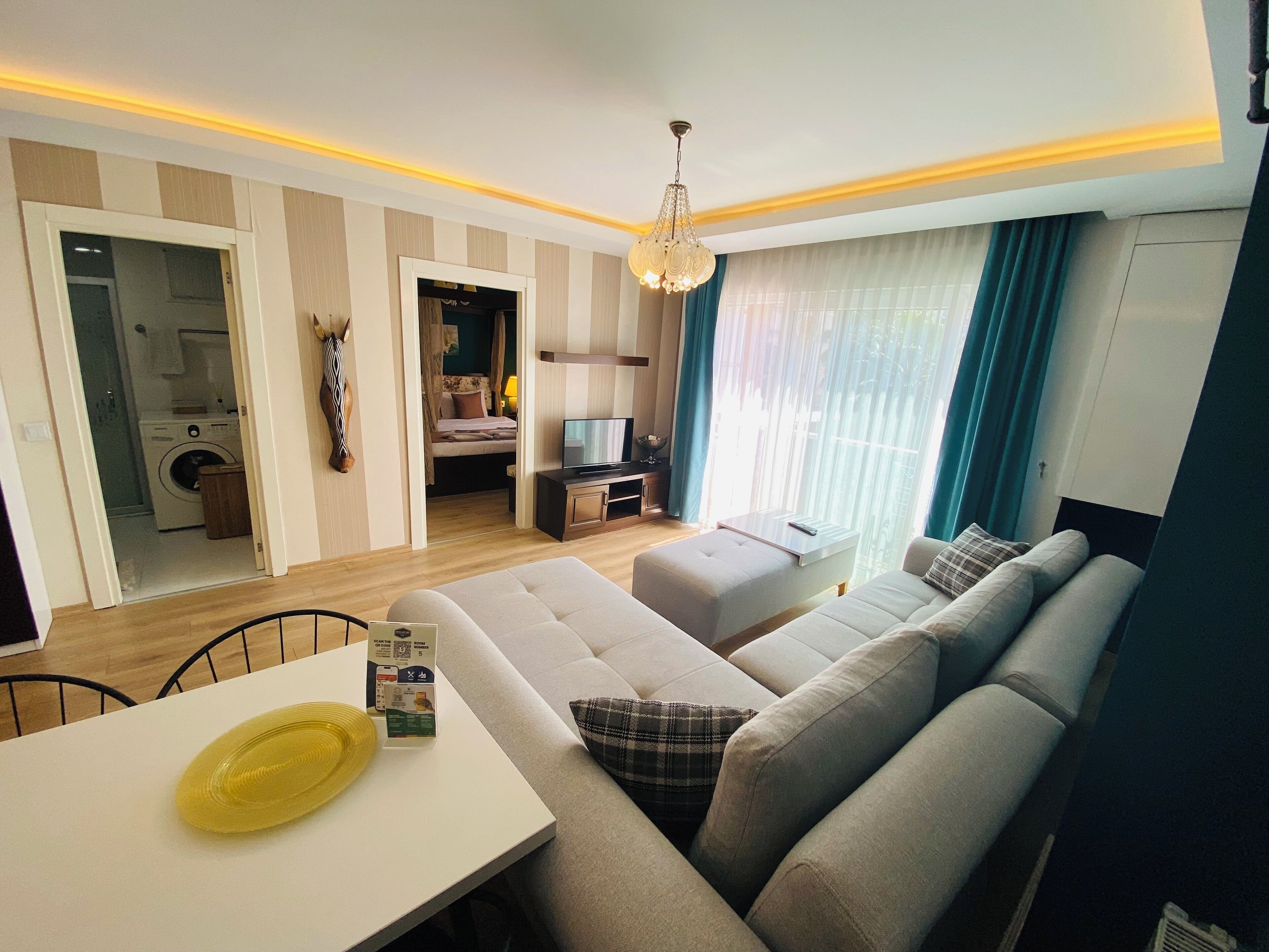 Green Suite | Individually decorated, individually furnished, desk, laptop workspace