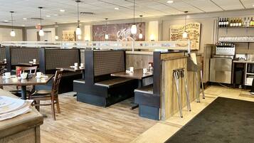 Breakfast, lunch and dinner served