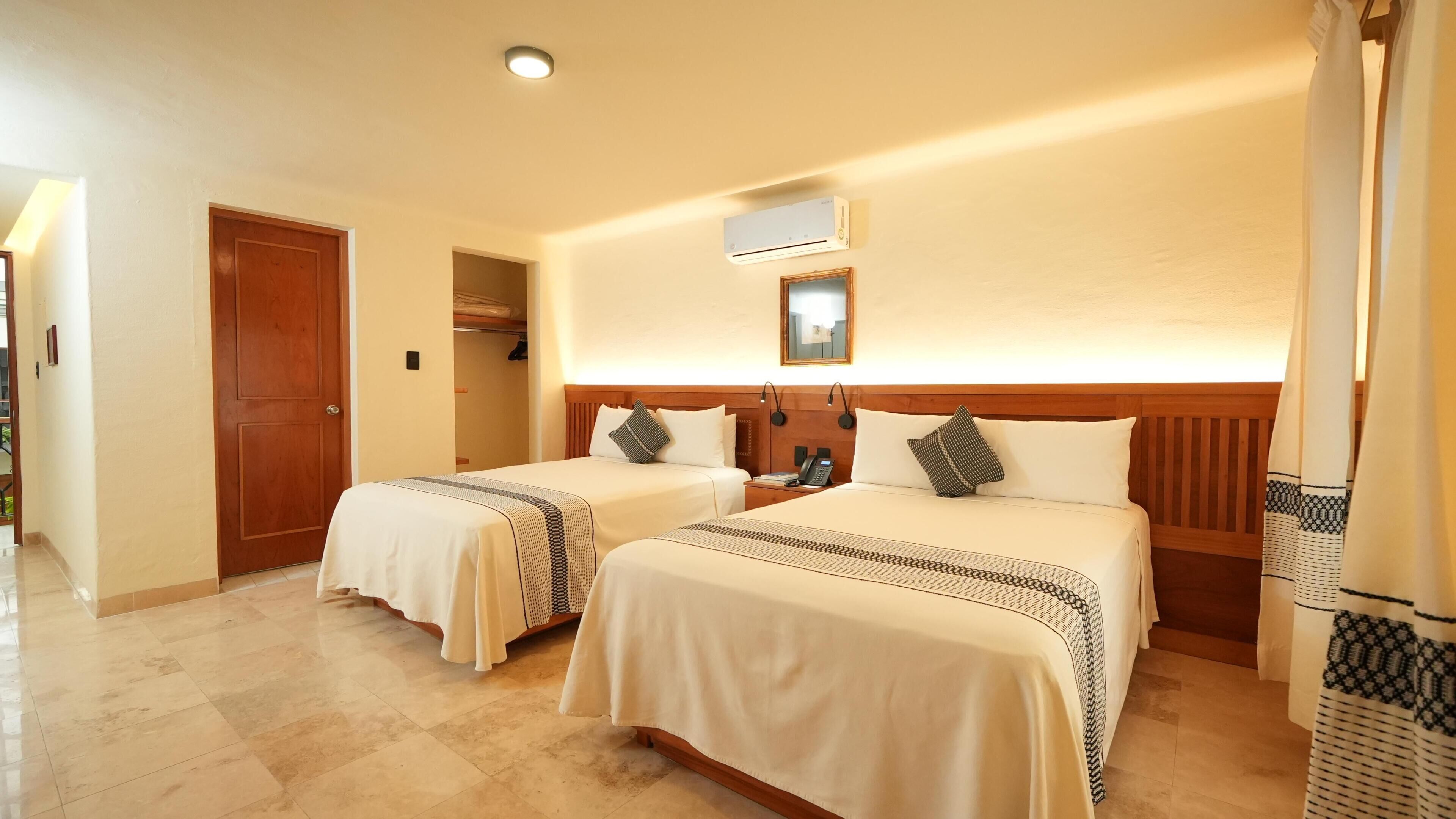 Blackout curtains, free cots/infant beds, free WiFi, bed sheets