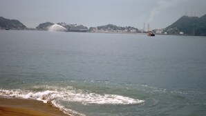 En la playa