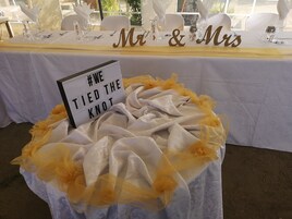 Outdoor wedding area