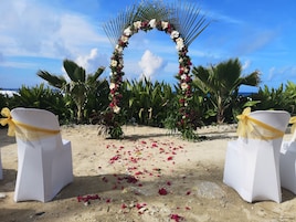 Outdoor wedding area
