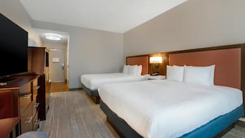 Room, 2 Queen Beds | In-room safe, desk, laptop workspace, iron/ironing board