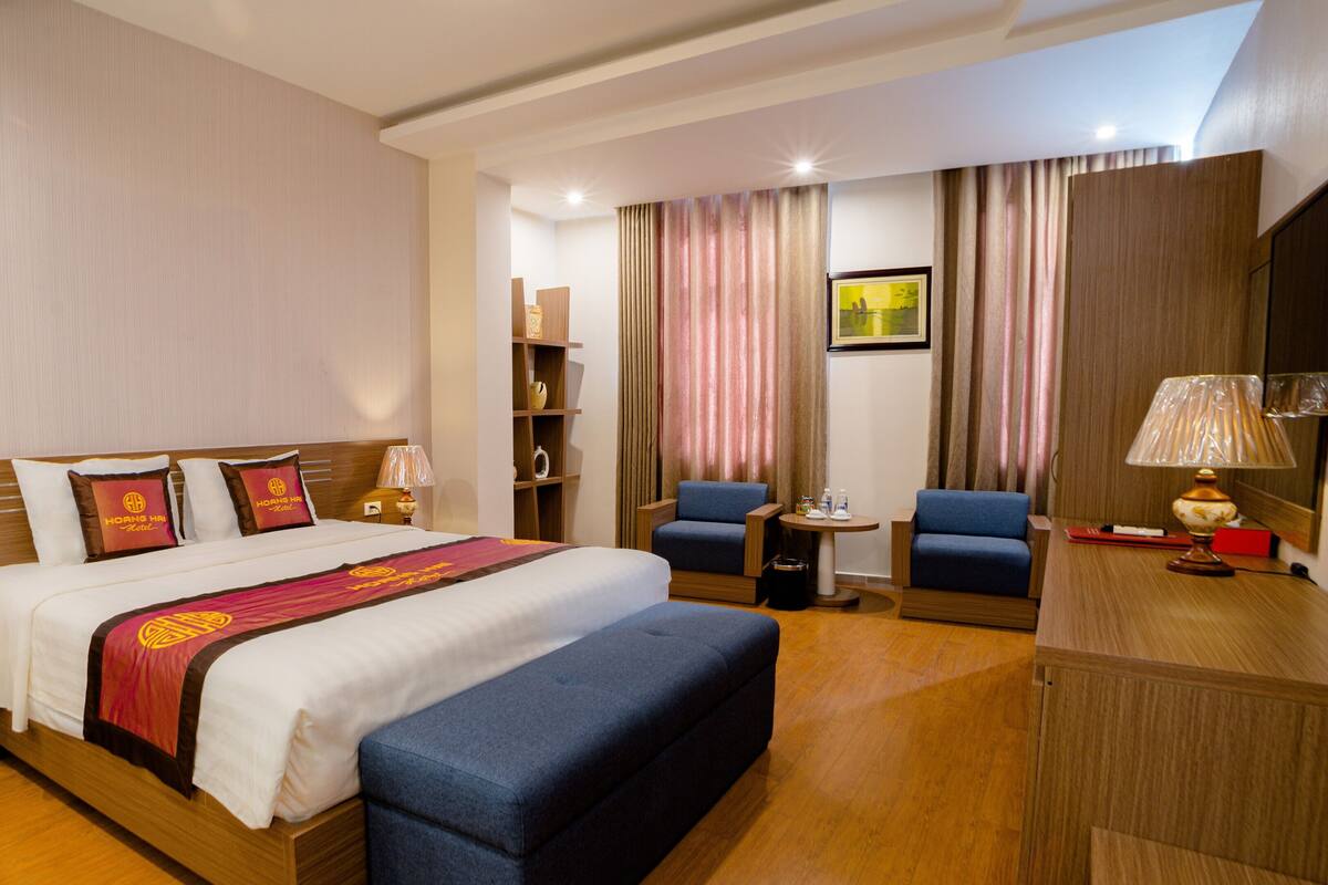 Phòng đôi Deluxe | 1 phòng ngủ, bộ đồ giường cao cấp, chăn bông 