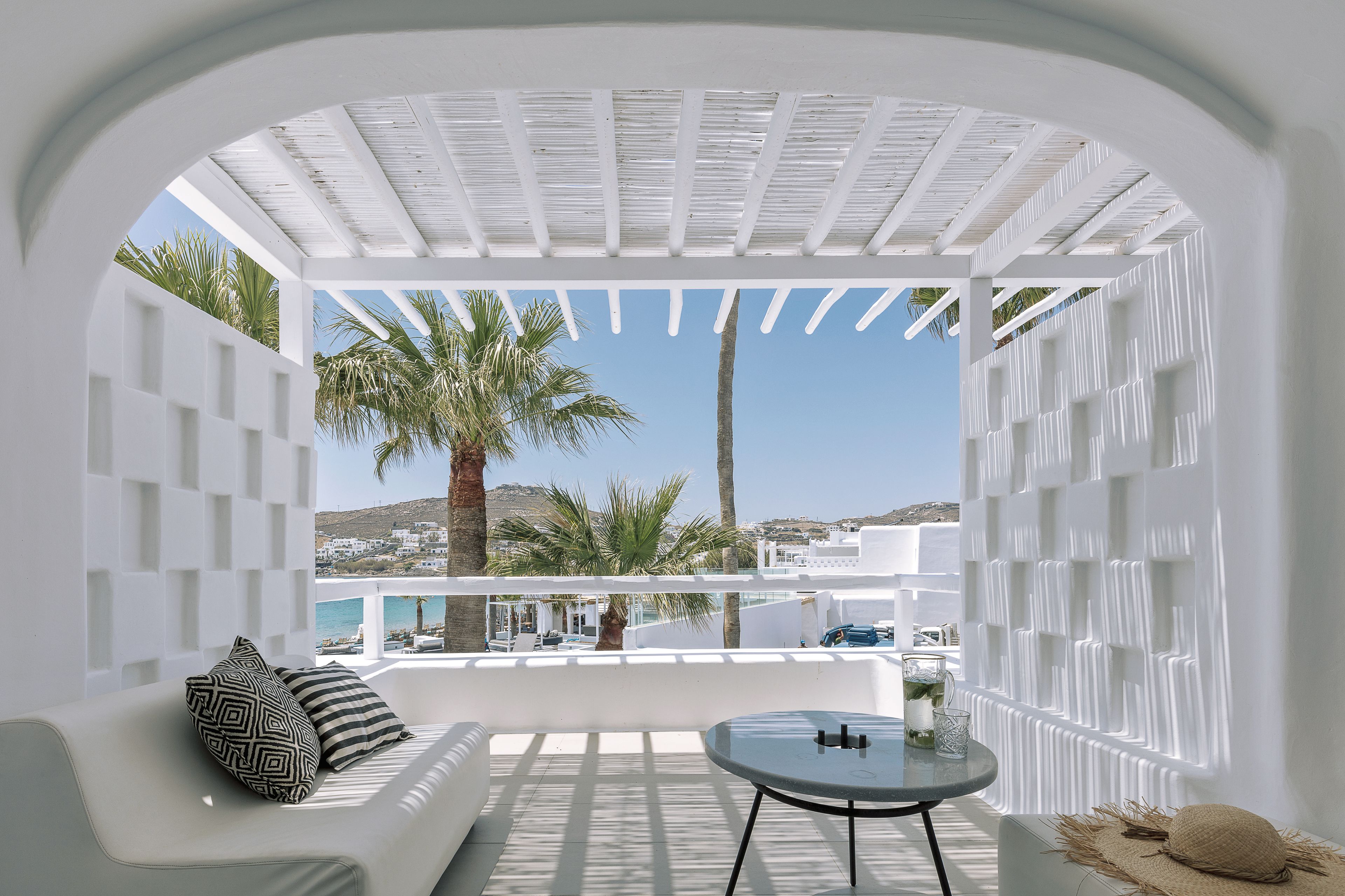 Suite monolocale Junior, 1 letto king con divano letto, vista mare | Vista dalla camera