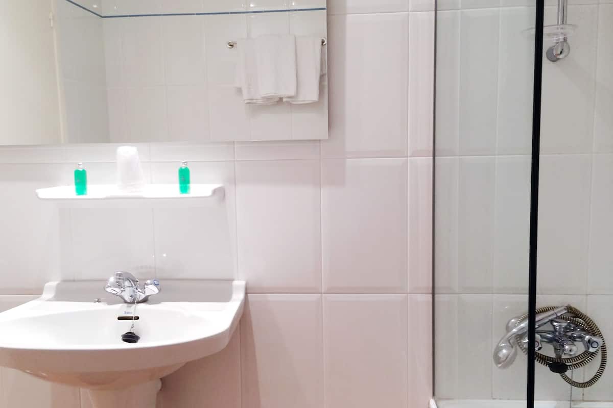 family room | bathroom | free toiletries, hair dryer, bidet, towels