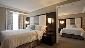 Perhesviitti, 2 makuuhuonetta, keittotila | Allergiatestatut vuodevaatteet, pillowtop-patjalliset sängyt